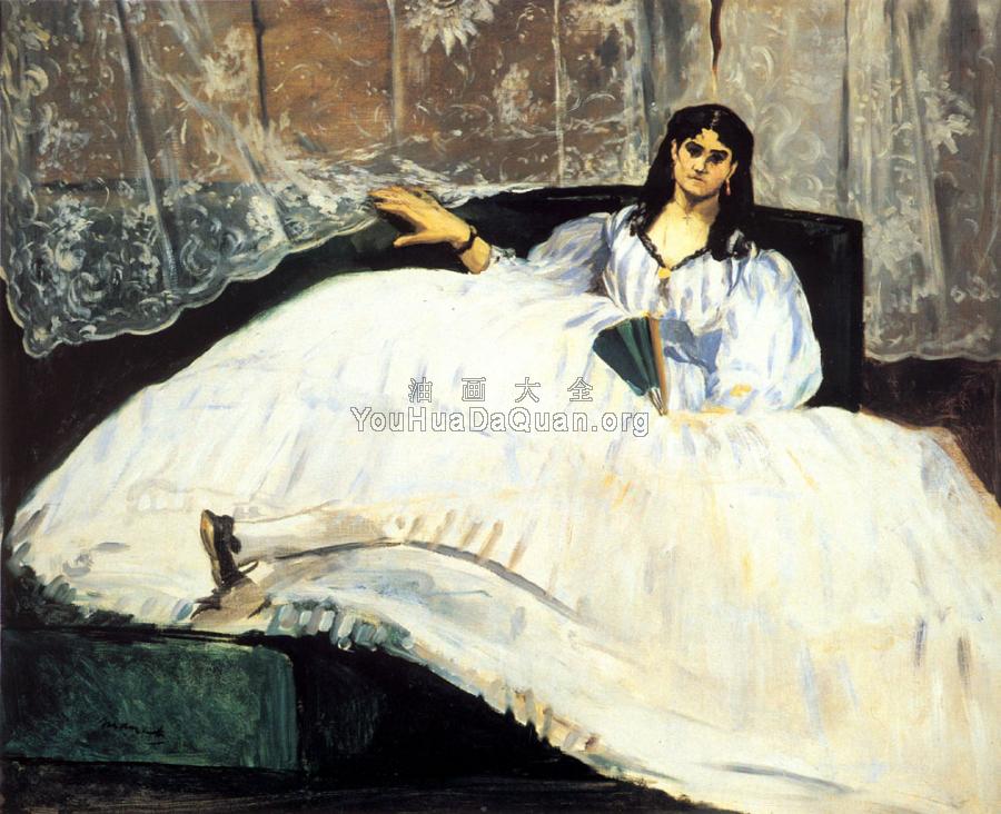 Baudelaire's Mistress Reclining( Study of Jeanne Duval ) - 爱德华·马奈